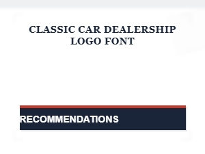 Timeless Font Choices for Classic Car Dealerships